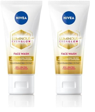 NIVEA Luminous Even Glow Face Wash 50ml (Pack of 2)